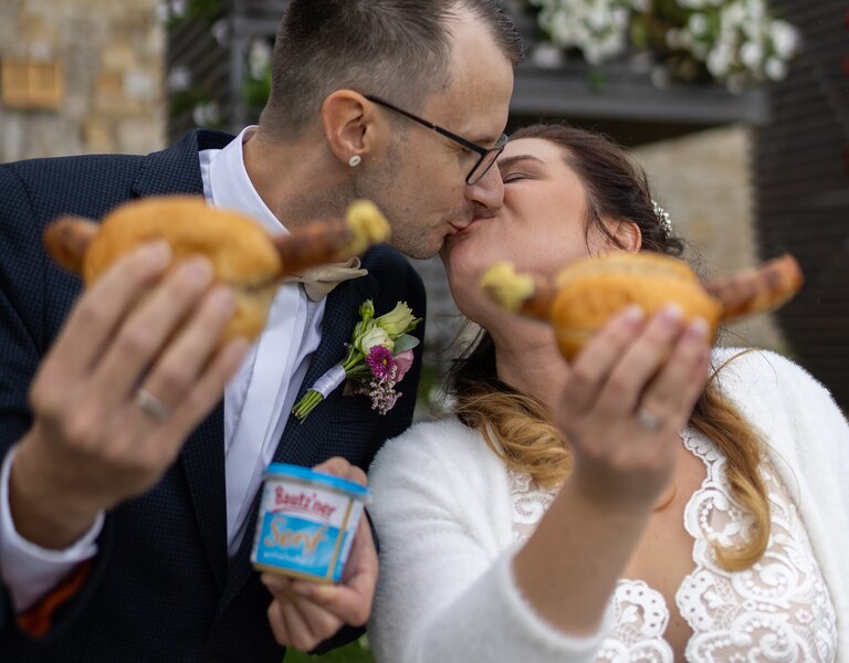 Bautzner Hochzeitsfoto Bratwurst