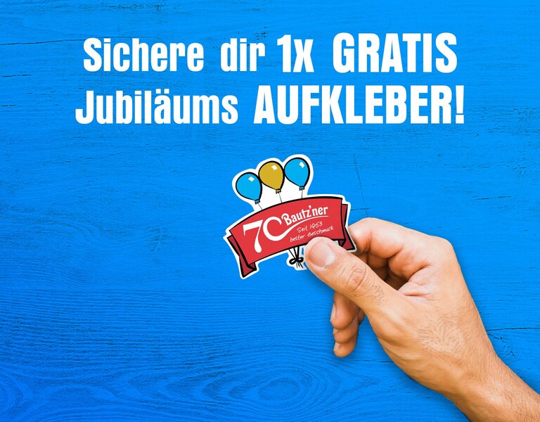 Bautz'ner, Aufkleber, 70 Jahre