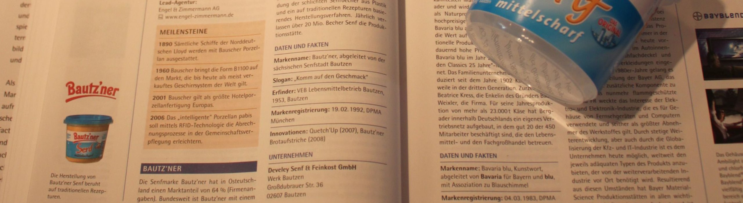 Senfbecher im Buch Bautz´ner