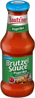 Bautzner Brutzelsauce Paprika in der Glasflasche