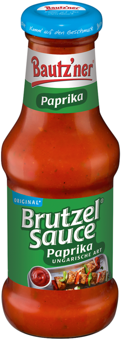 Bautzner Brutzelsauce Paprika in der Glasflasche