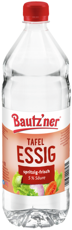 Bautzner Tafelessig in der Plastikflasche