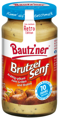 Bautz'ner Brutzelsenf Retro-Edition im 200 ml Glas - Jubiläum