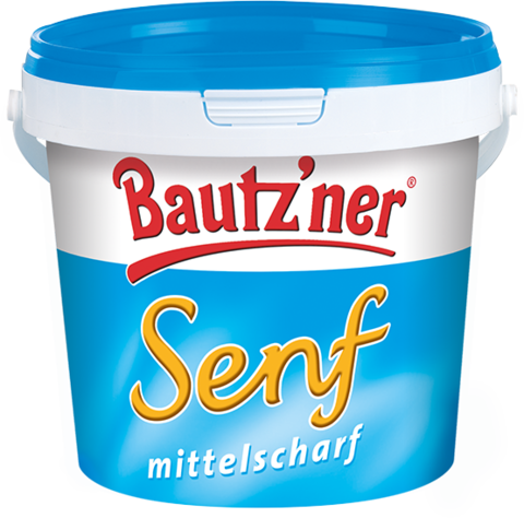 Bautzner Senf Mittelscharf im 1l Eimer