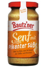 Kremser Senf Bautzner Senfspezialitäten - Senf mit Pikanter Süße im 200 ml Glas