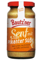 Kremser Senf Bautzner Senfspezialitäten - Senf mit Pikanter Süße im 200 ml Glas