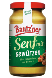 Grillsenf - Bautzner Senfspezialitäten Senf mit Gewürzen im 200 ml Glas