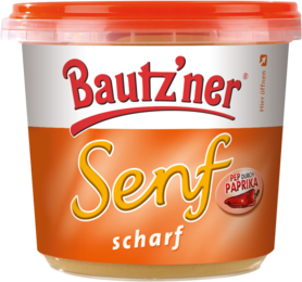 Bautzner Senf scharf im 200ml Becher