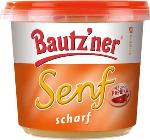 Bautzner Senf scharf im 200ml Becher