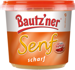 Bautzner Senf scharf im 200ml Becher