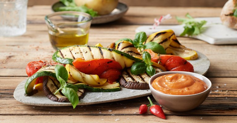 Grillgemüse mit Bautz'ner Brutzelsauce Chili Senf