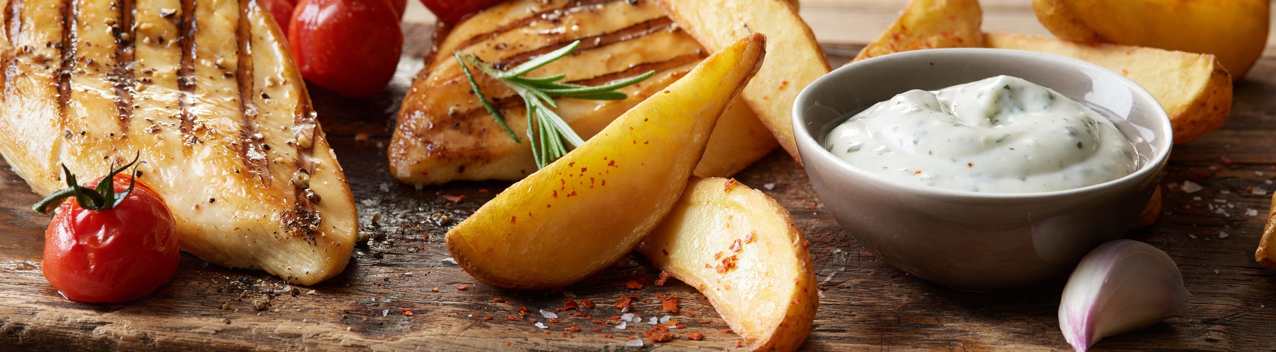 Hähnchenbrustfilet mit Bautz'ner Brutzelsauce Knoblauch