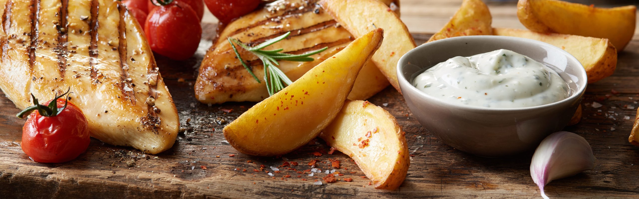 Hähnchenbrustfilet mit Bautz'ner Brutzelsauce Knoblauch