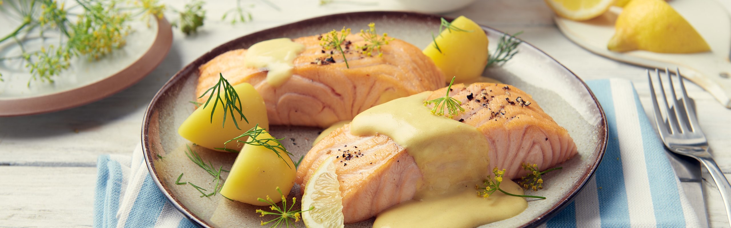 Lachsfilet mit Bautz'ner Fixsoße Senf