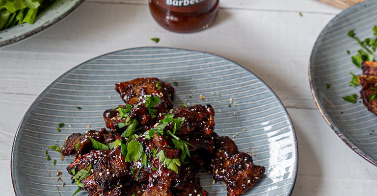 Bautzner Rezepte Pork Bites mit Brutzelsauce Barbecue