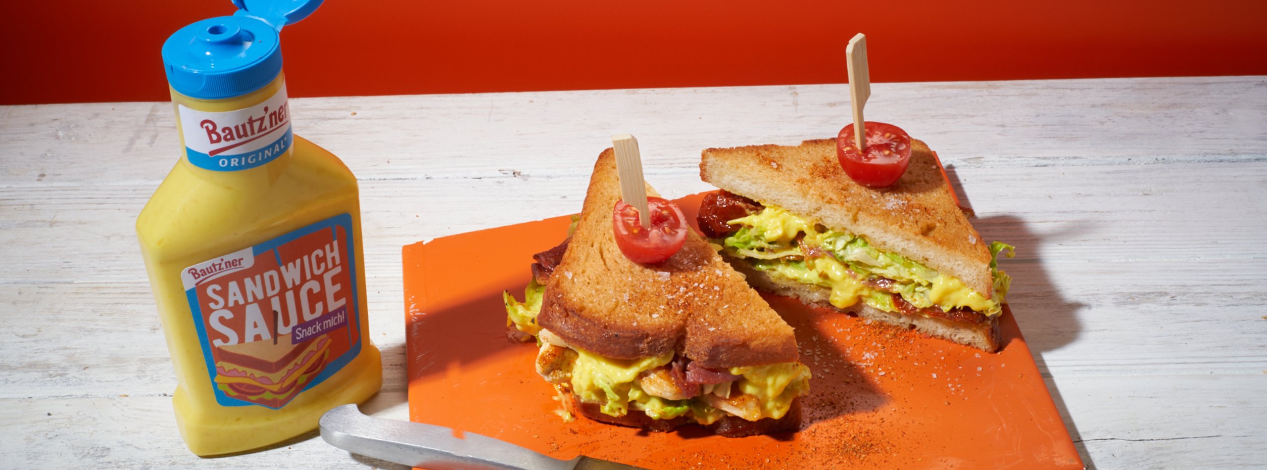 Bautz'ner Caesar Sandwich mit Sandwich Sauce Snacksauce