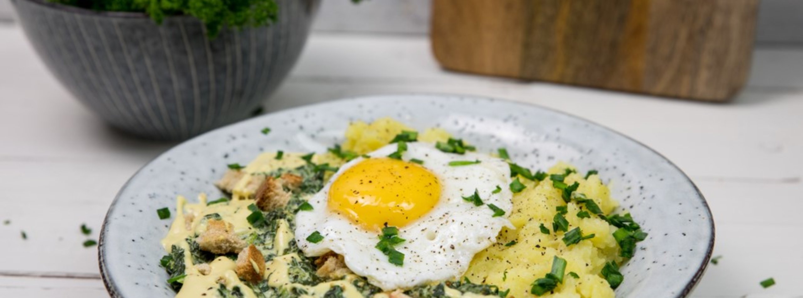 Bautzner Rezepte Kartoffelpürree und Spiegelei